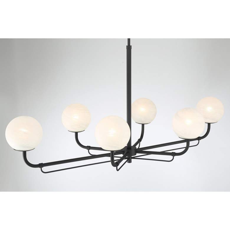 Image 3 Minka-Lavery Whitehall 6-Light 46-in Matte Black Indoor Island Chandelier more views