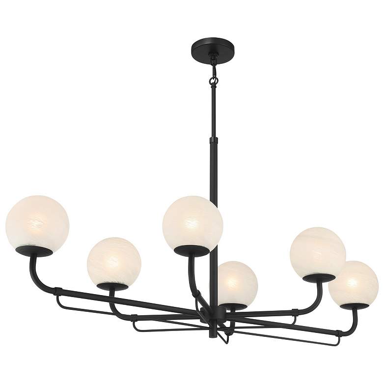Image 5 Minka-Lavery Whitehall 6-Light 46-in Matte Black Indoor Island Chandelier more views
