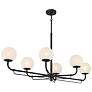 5_Minka-Lavery Whitehall 6-Light 46-in Matte Black Indoor Island Chandelier more views
