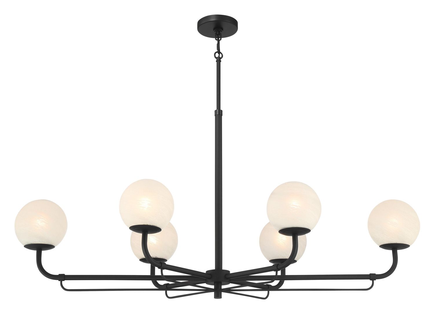 Minka-Lavery Whitehall 6-Light 46-in Matte Black Indoor Island Chandelier