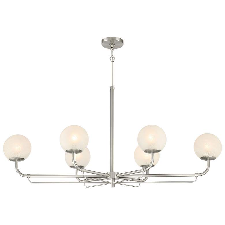 Image 1 Minka-Lavery Whitehall 6-Light 46-in Nickel Indoor Island Chandelier