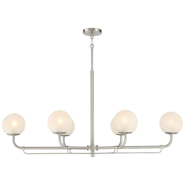 Image 2 Minka-Lavery Whitehall 6-Light 46-in Nickel Indoor Island Chandelier more views