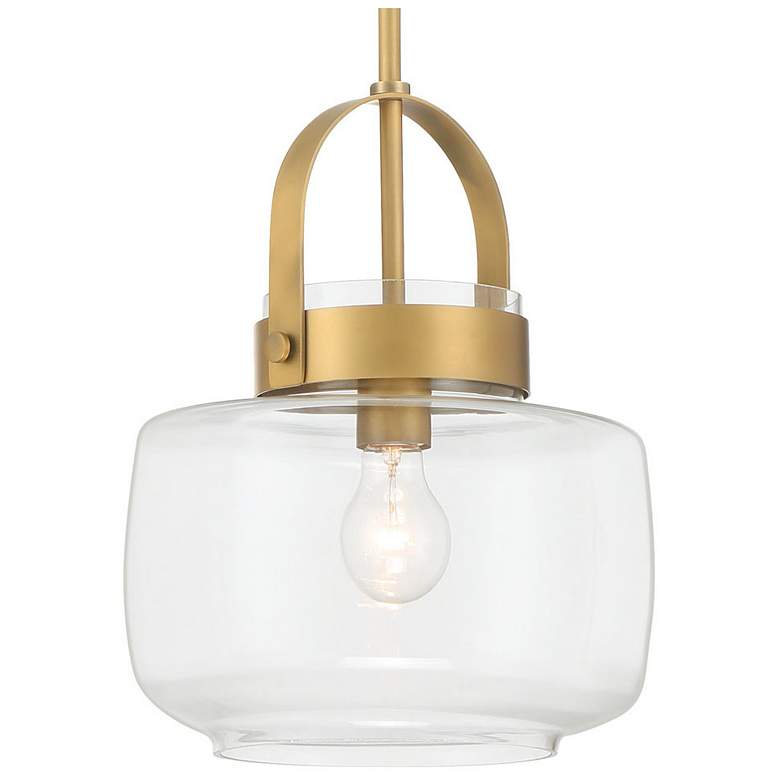 Image 1 Minka Lavery WickGlow 1-Light 11-in Legacy Brass Indoor Pending Lighting