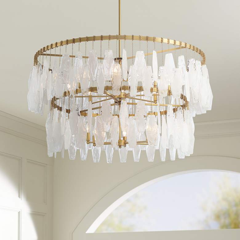 Image 1 Minka-Lavery Willow 14-Light 45-in Legacy Brass Indoor Pendant