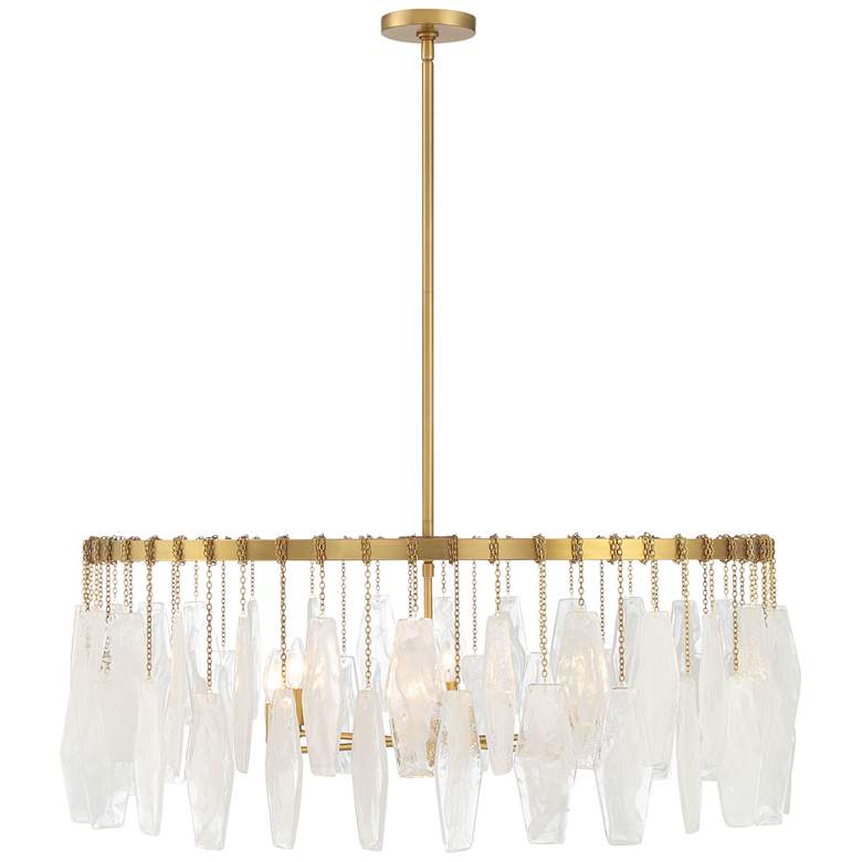 Image 3 Minka-Lavery Willow 6-Light 35.25-in Legacy Brass Indoor Pendant more views