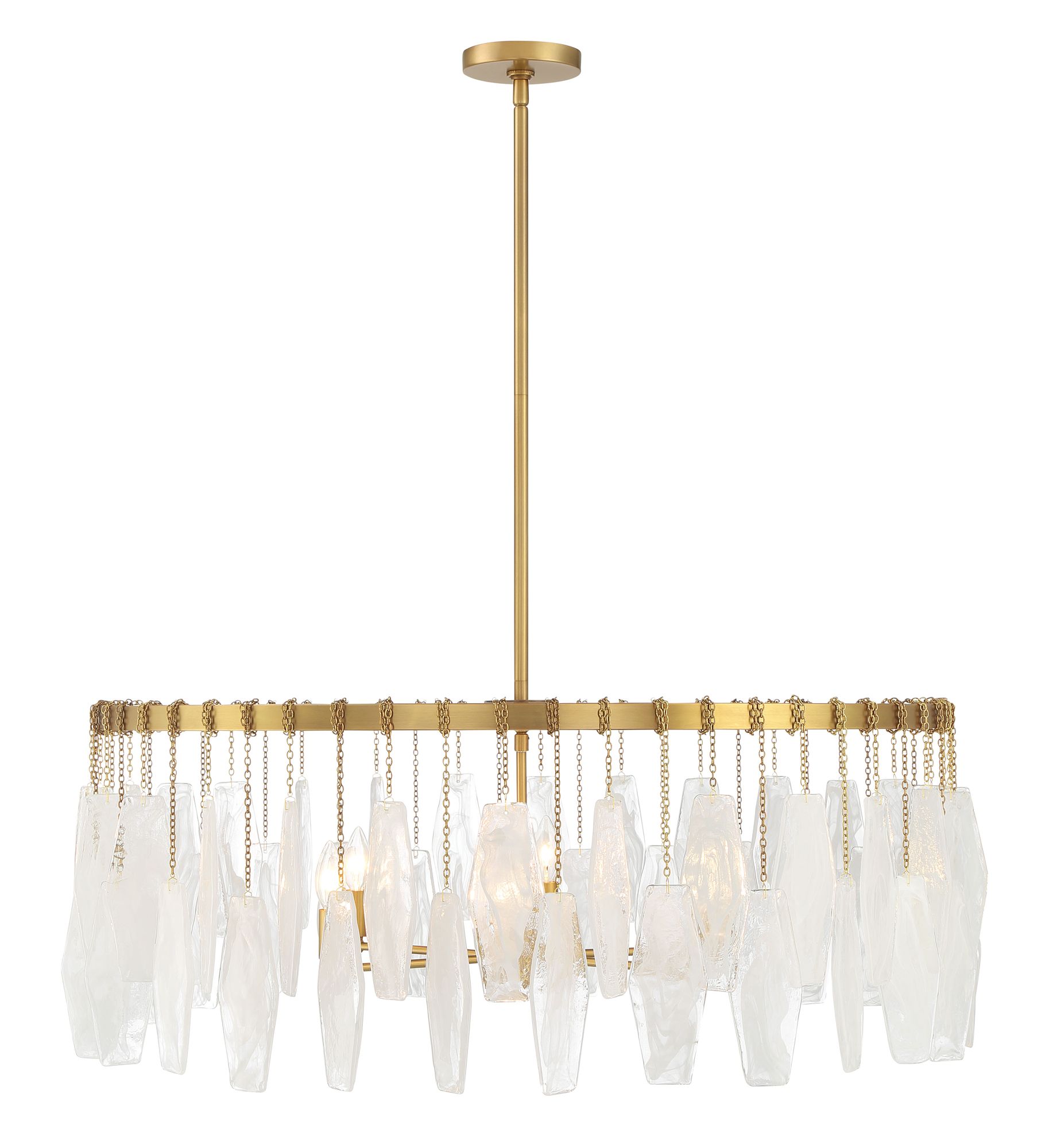 Image 3 Minka-Lavery Willow 6-Light 35.25-in Legacy Brass Pendant with Glass Shade more views