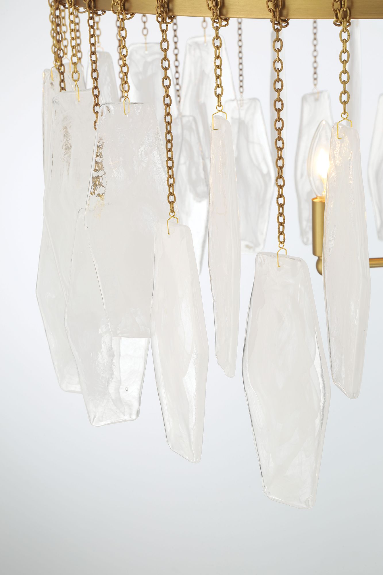 Image 6 Minka-Lavery Willow 6-Light 35.25-in Legacy Brass Pendant with Glass Shade more views