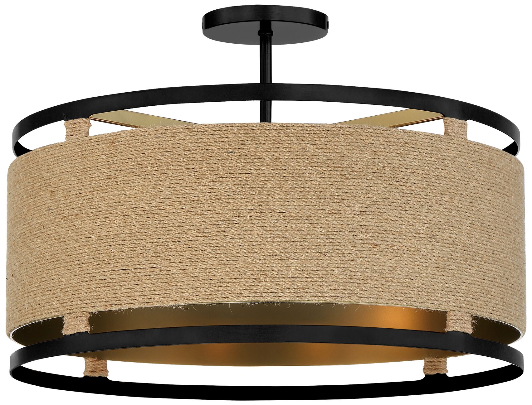 Image 2 Minka-Lavery Windward Passage 4-Light Coal and Soft Brass Semi-Flush