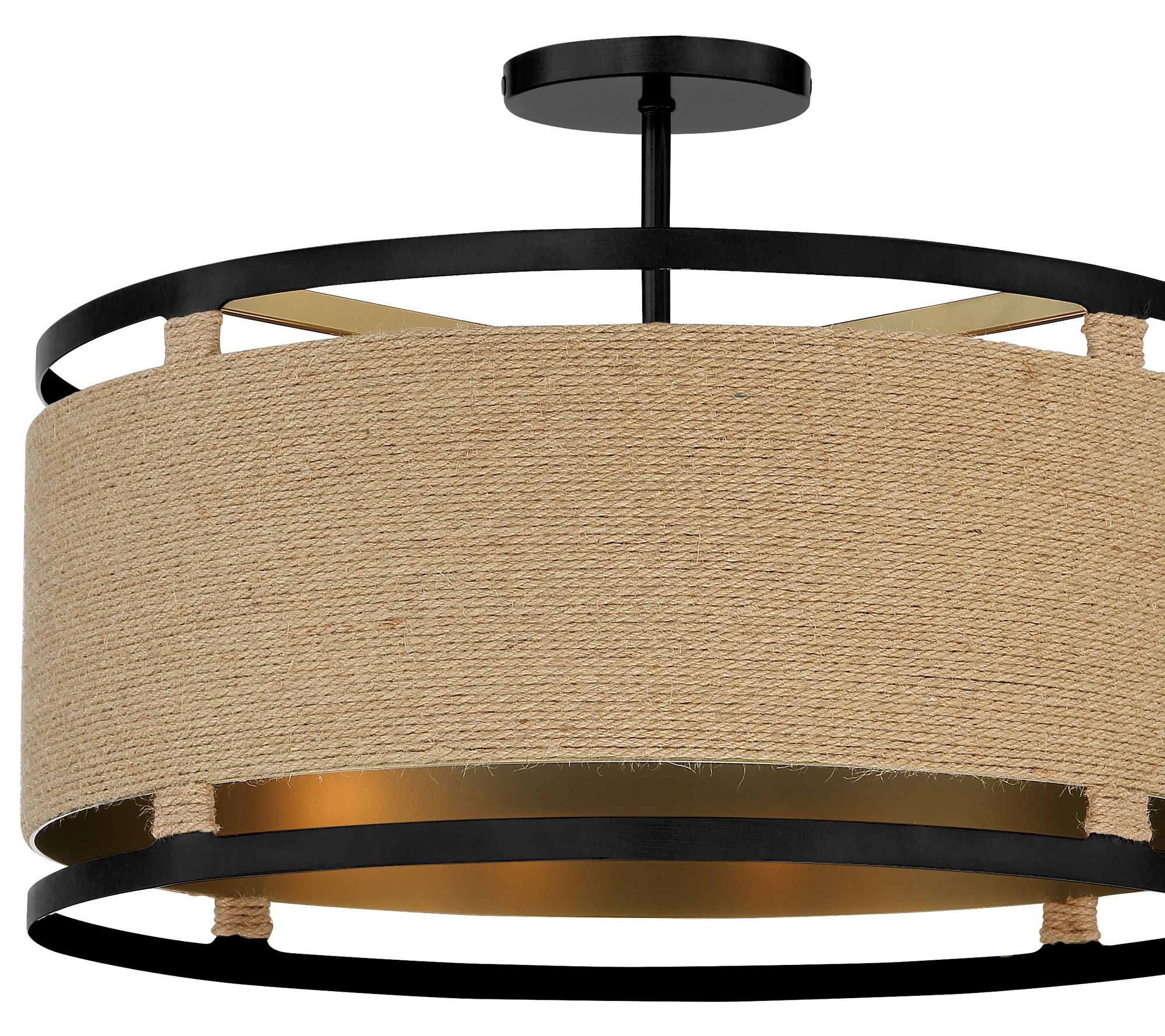 Image 4 Minka-Lavery Windward Passage 4-Light Coal and Soft Brass Semi-Flush more views