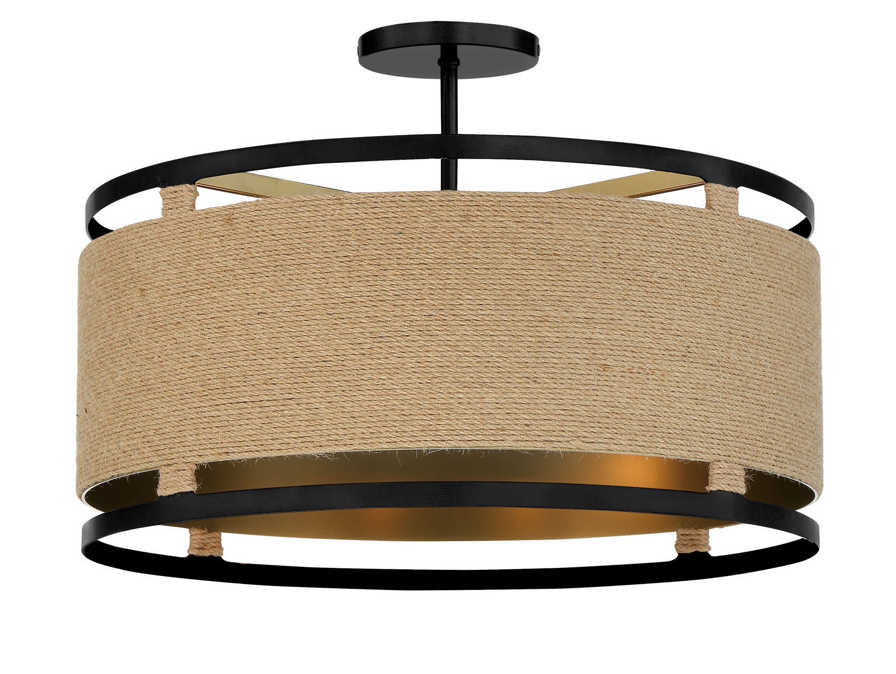 Image 6 Minka-Lavery Windward Passage 4-Light Coal and Soft Brass Semi-Flush more views