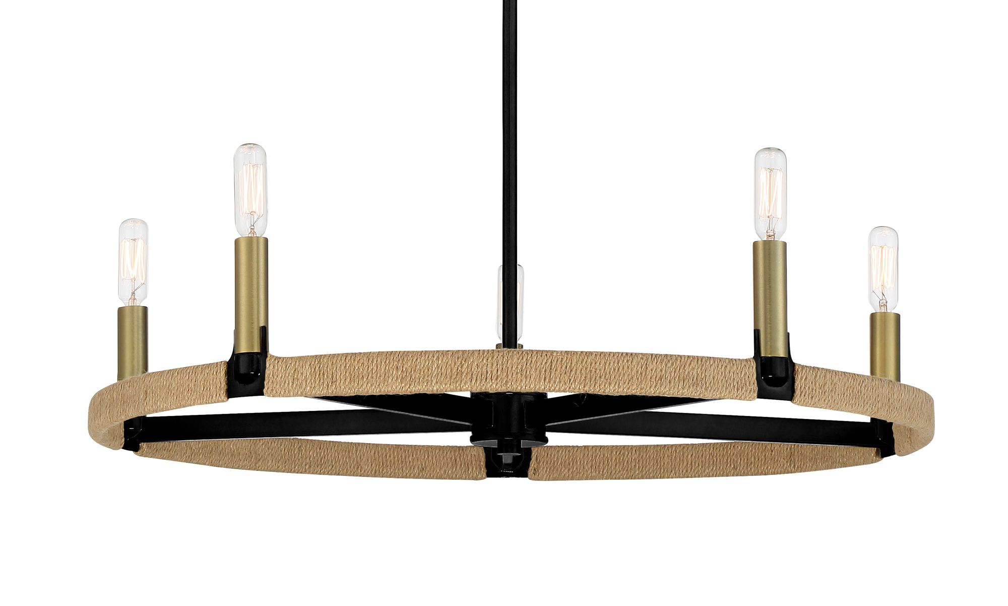 Image 2 Minka-Lavery Windward Passage 5-Light Coal and Soft Brass Chandelier more views
