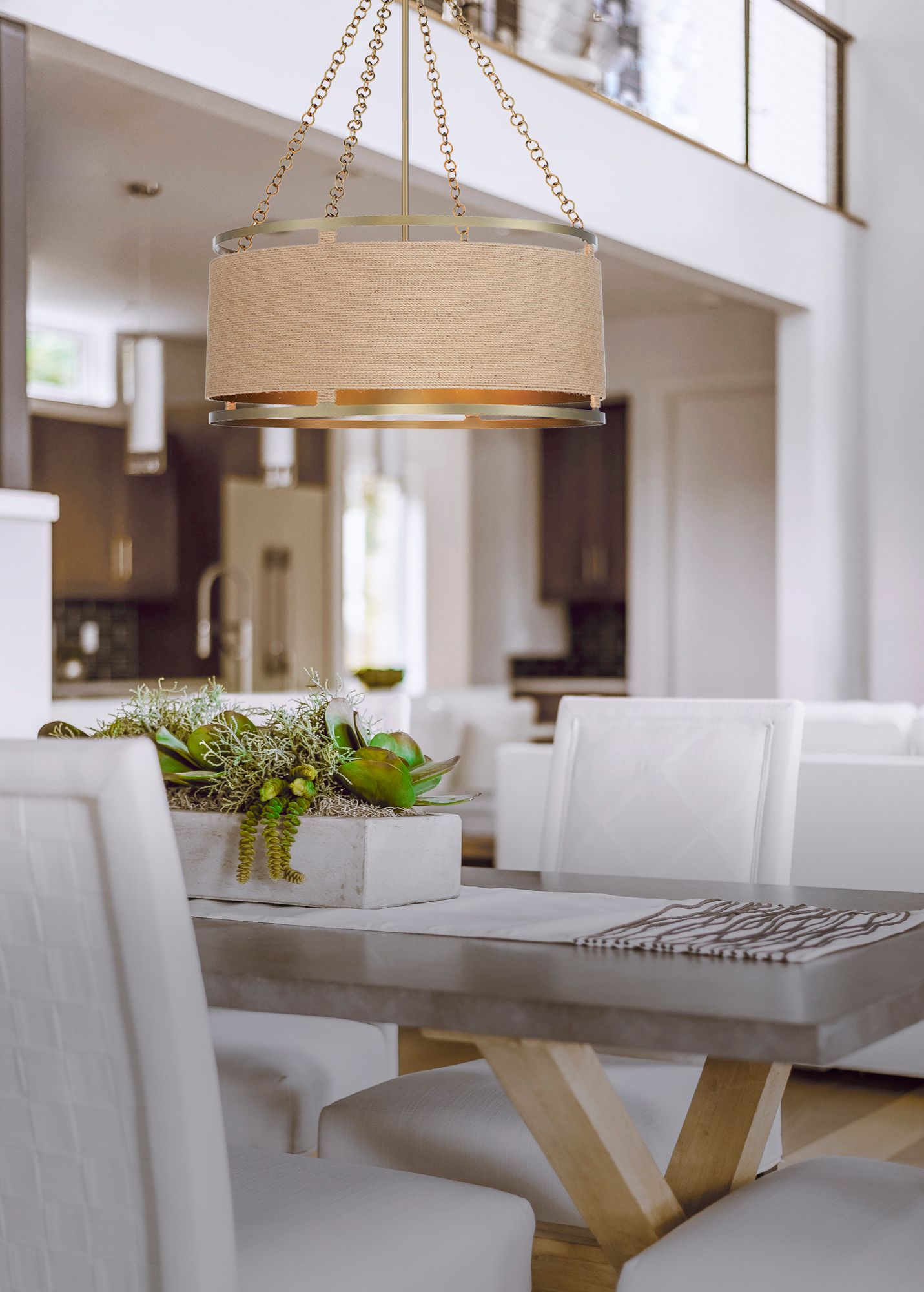 Minka-Lavery Windward Passage 6-Light Soft Brass Pendant