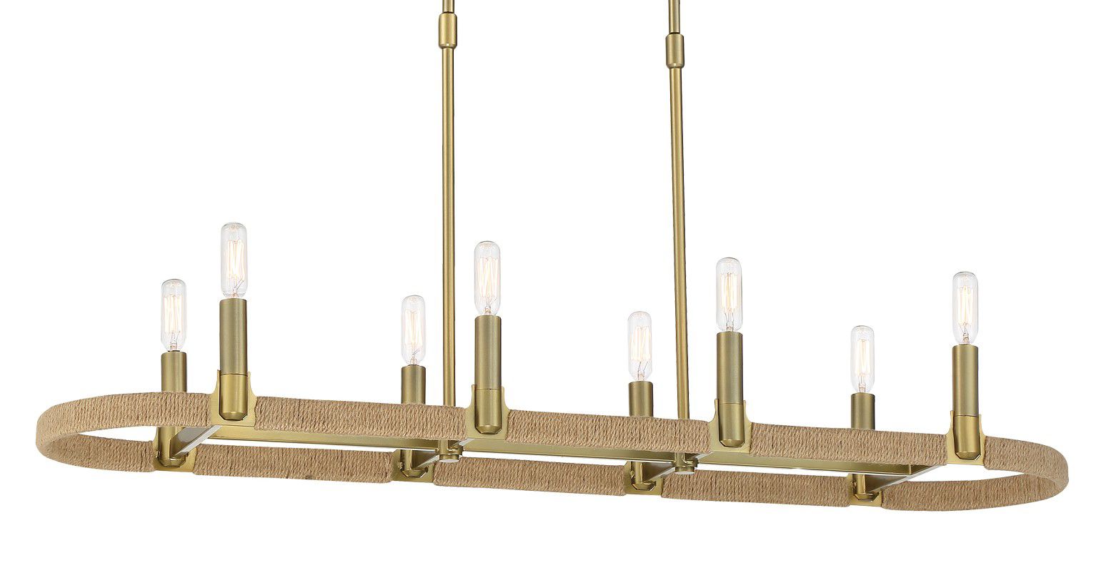 Image 2 Minka-Lavery Windward Passage 8-Light Soft Brass Island Chandelier more views