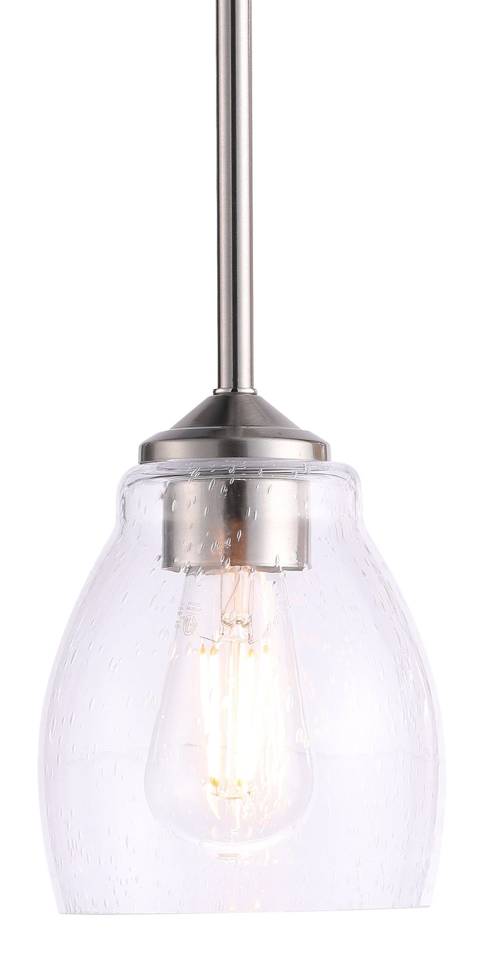 Image 2 Minka-Lavery Winsley 1-Light Brushed Nickel Mini-Pendant more views