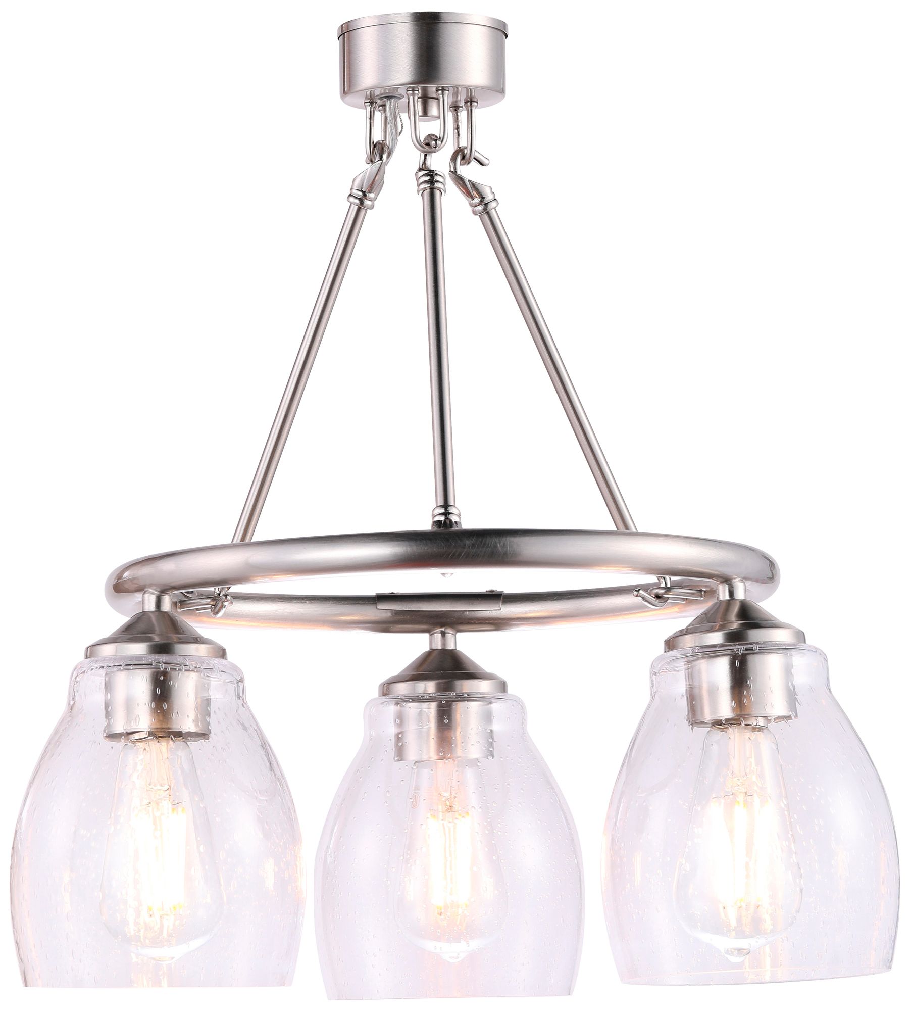 Minka-Lavery Winsley 3-Light Brushed Nickel Chandelier