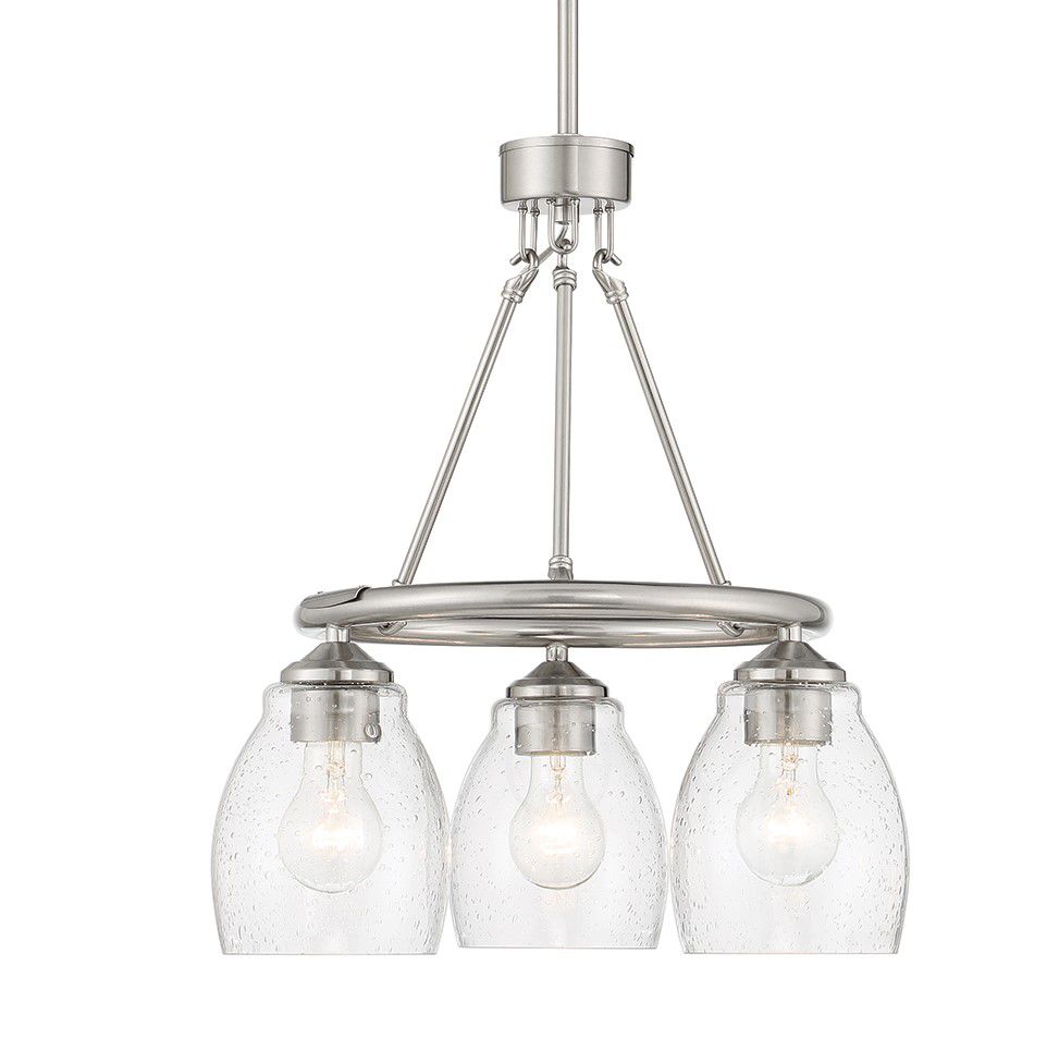 Image 3 Minka-Lavery Winsley 3-Light Brushed Nickel Chandelier more views