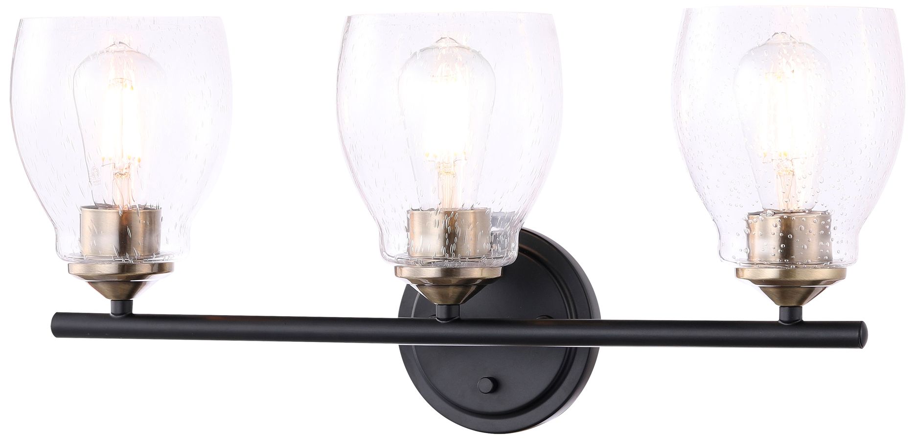 Minka-Lavery Winsley 3-Light Coal and Stained Brass Bath Light