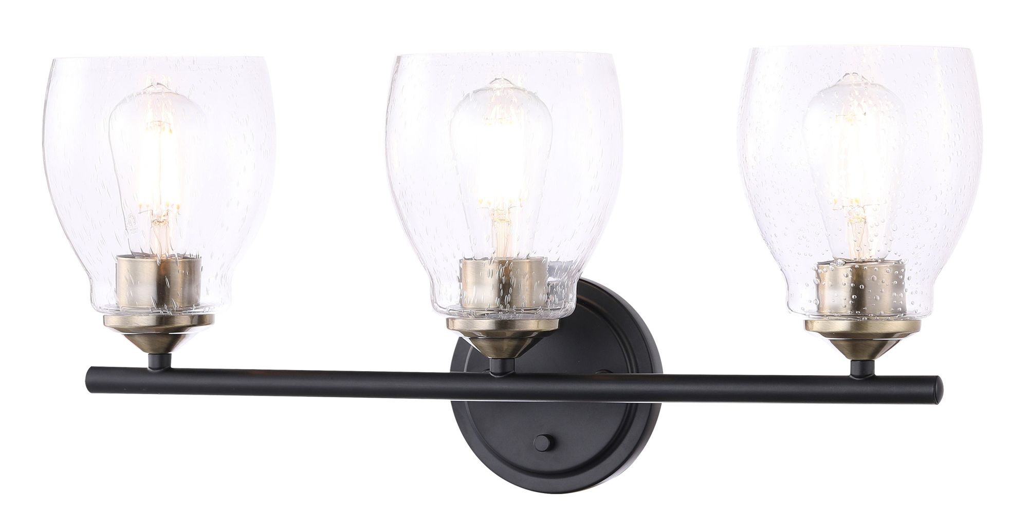 Image 3 Minka-Lavery Winsley 3-Light Coal and Stained Brass Bath Light more views