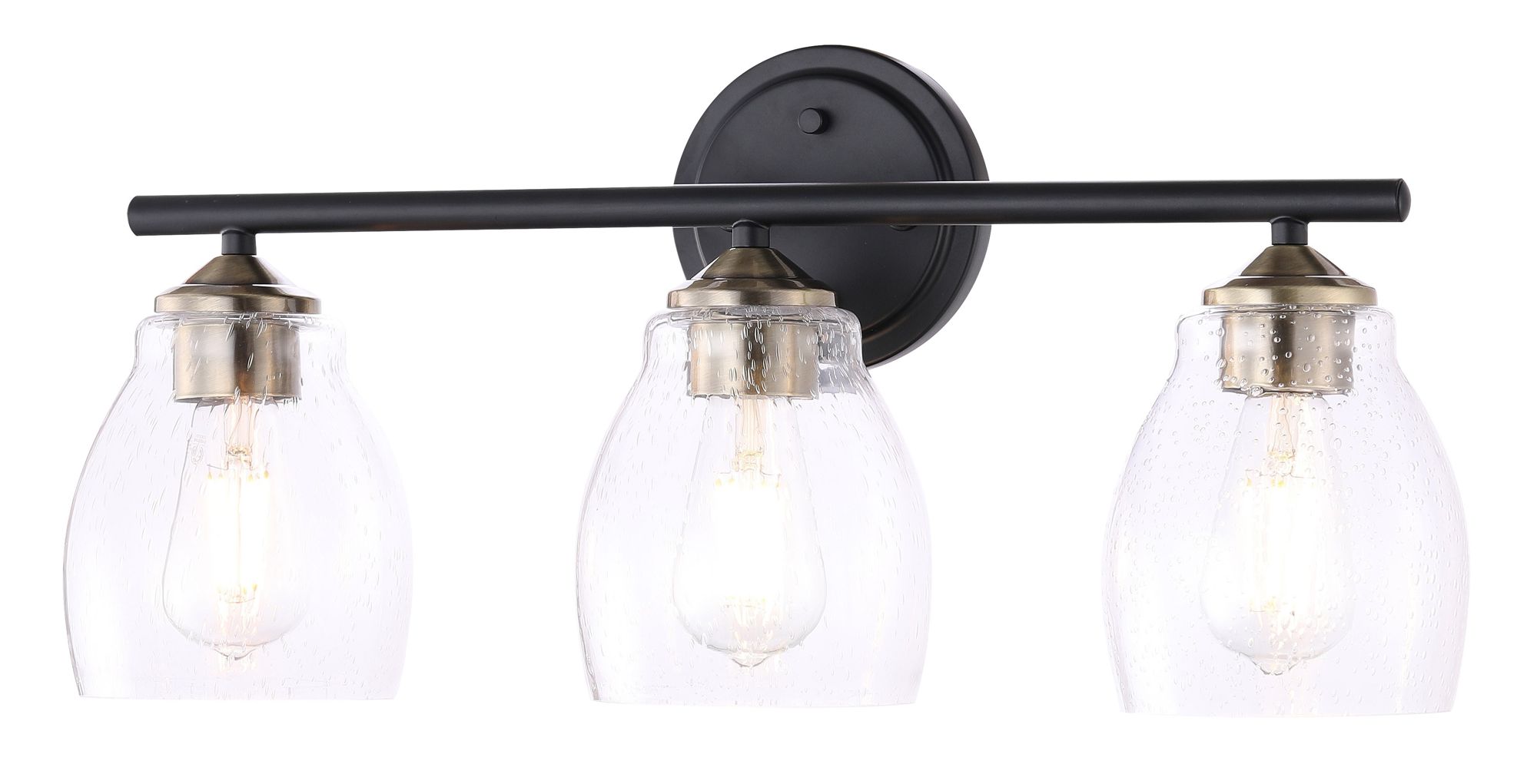 Image 5 Minka-Lavery Winsley 3-Light Coal and Stained Brass Bath Light more views