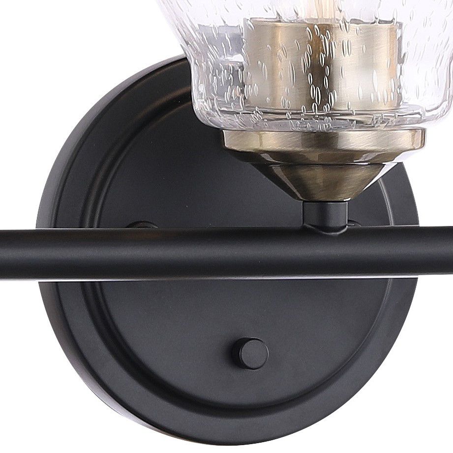 Image 7 Minka-Lavery Winsley 3-Light Coal and Stained Brass Bath Light more views