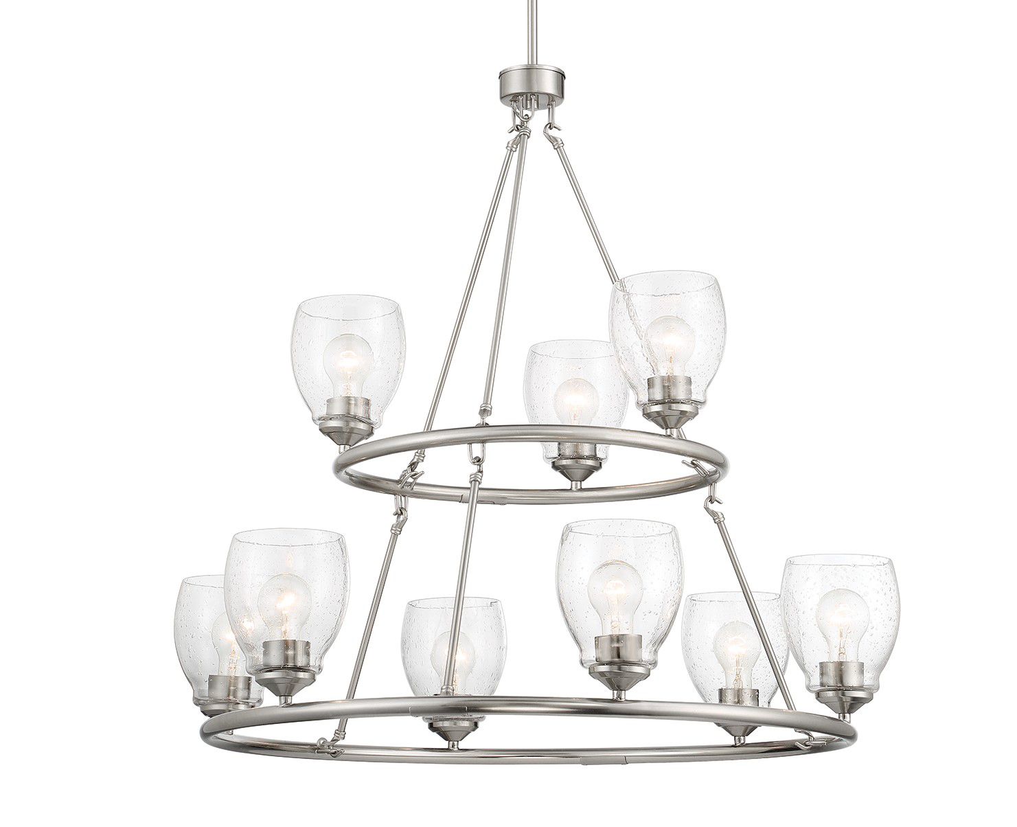 Image 2 Minka-Lavery Winsley 9-Light Brushed Nickel Chandelier more views