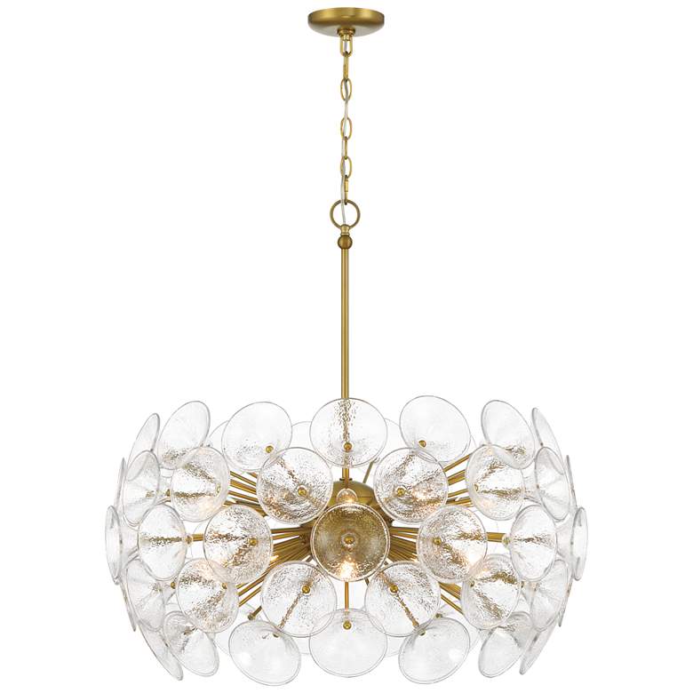 Image 3 Minka Lavery Winter 10-Light 30-in Soft Brass Chandelier with Glass Shades more views