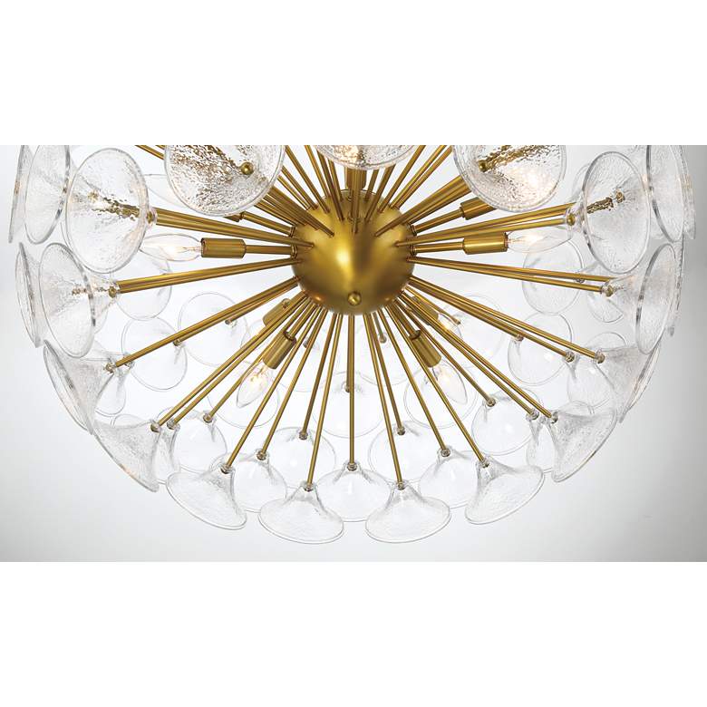 Image 5 Minka Lavery Winter 10-Light 30-in Soft Brass Chandelier with Glass Shades more views