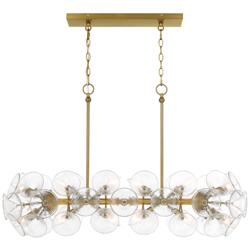 Minka Lavery Winter 12-Light 39-in Soft Brass Chandelier with Glass Shades