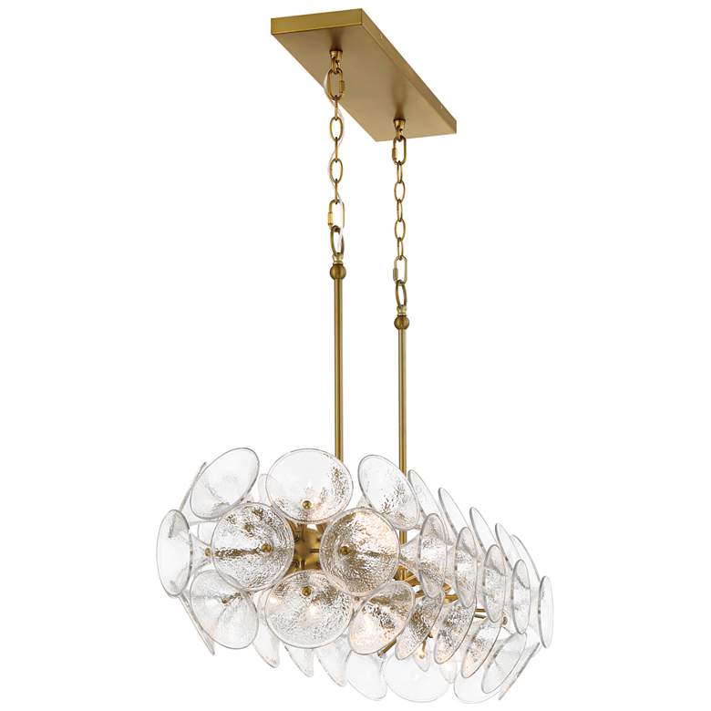 Image 3 Minka Lavery Winter 12-Light 39-in Soft Brass Chandelier with Glass Shades more views