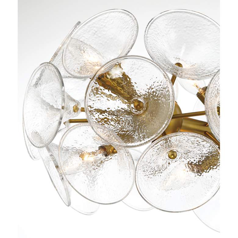 Image 4 Minka Lavery Winter 12-Light 39-in Soft Brass Chandelier with Glass Shades more views