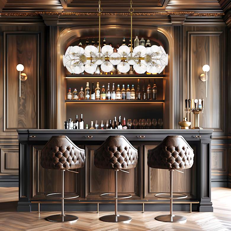 Image 5 Minka Lavery Winter 12-Light 39-in Soft Brass Chandelier with Glass Shades more views