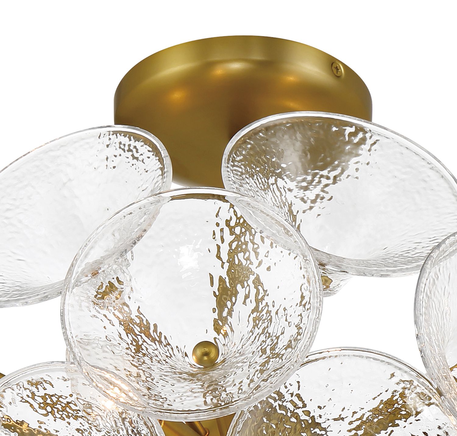 Image 4 Minka Lavery Winter 4-Light 16-in Soft Brass Semi-Flush with Glass Shades more views