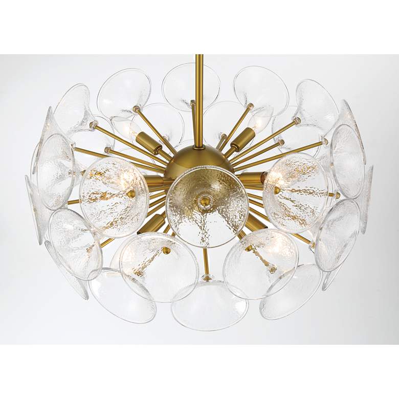 Image 5 Minka Lavery Winter 8-Light 22-in Soft Brass Chandelier with Glass Shades more views