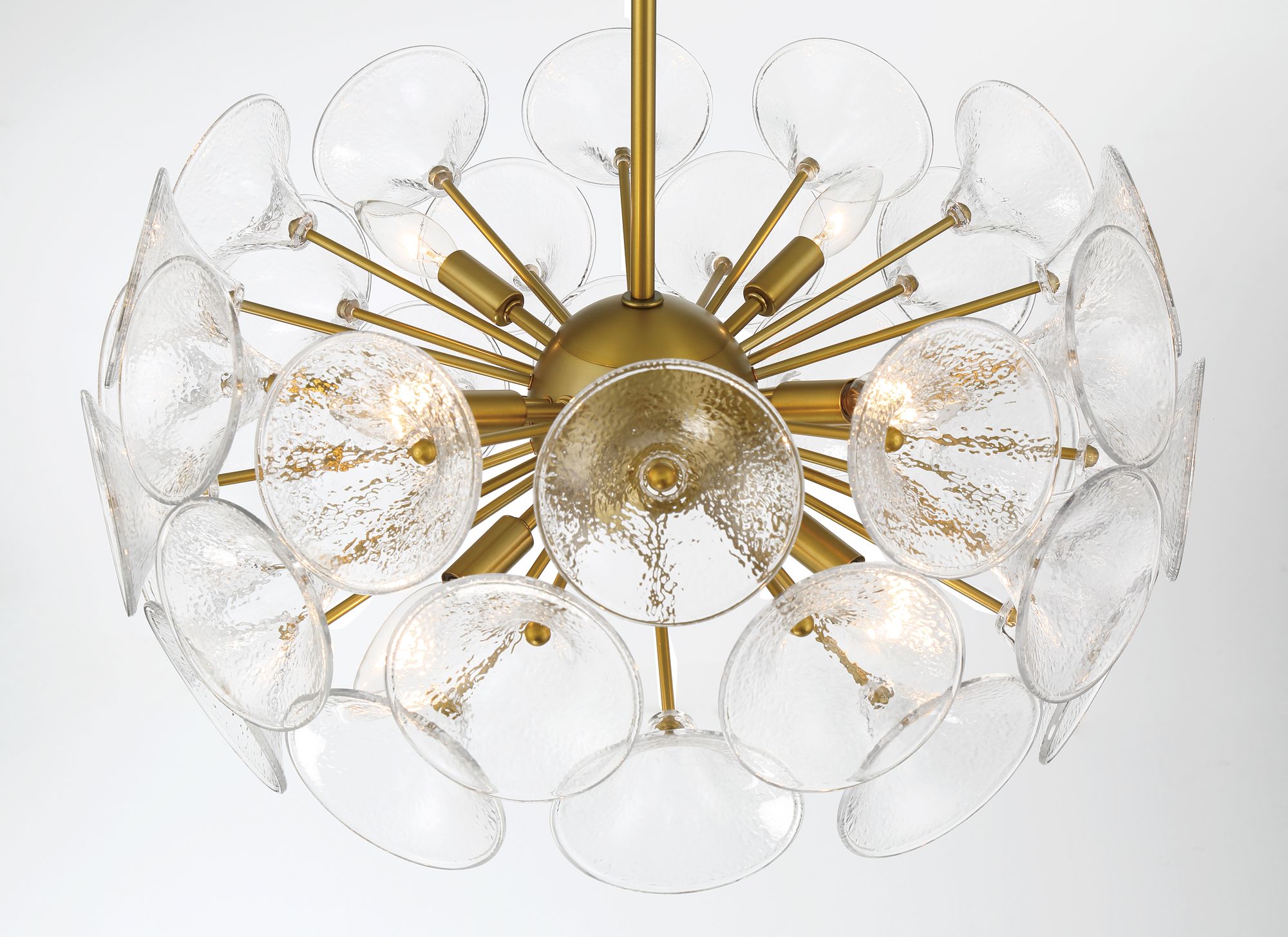 Image 6 Minka Lavery Winter 8-Light 22-in Soft Brass Chandelier with Glass Shades more views