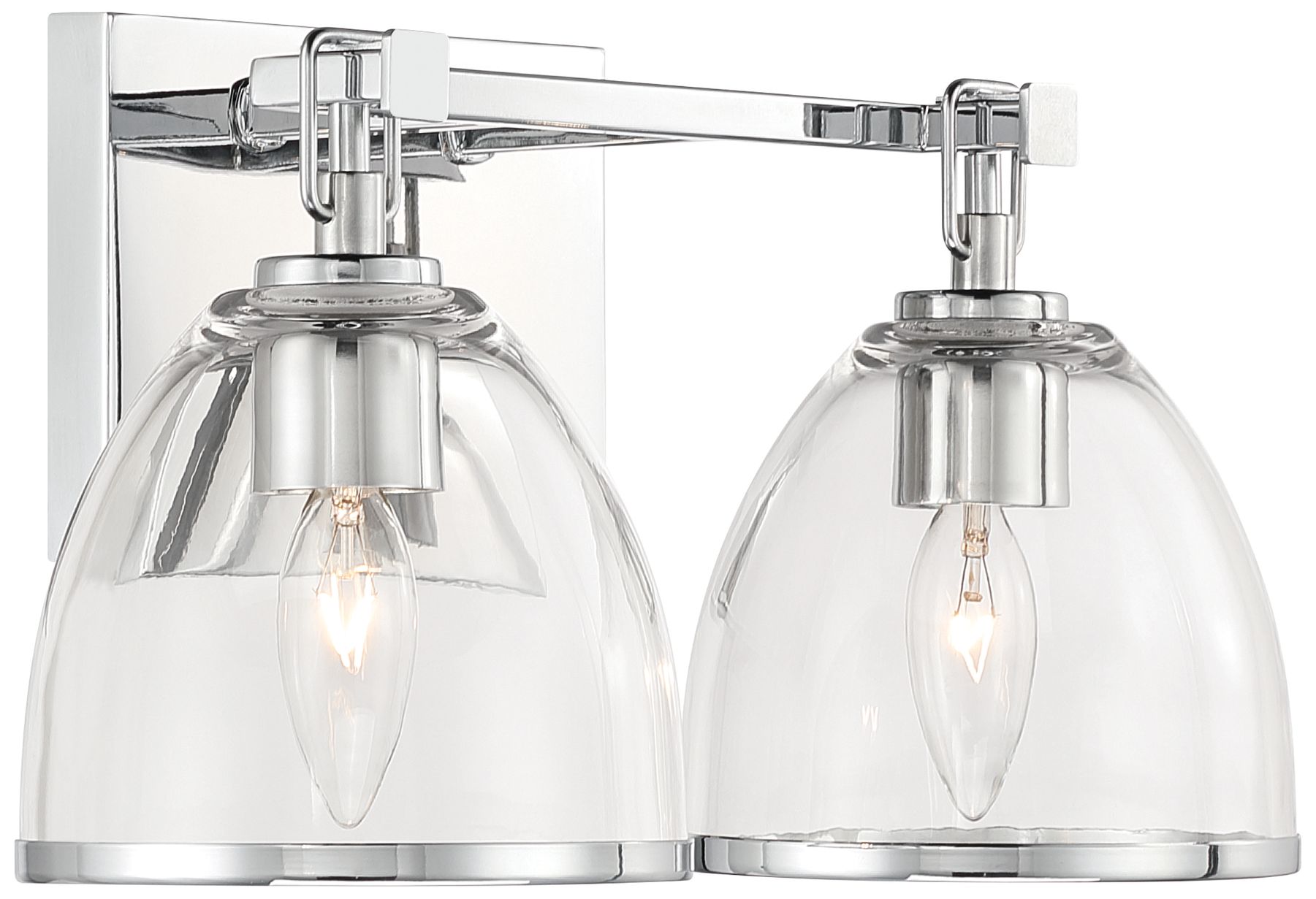 Image 5 Minka-Lavery Wynnfrost 2-Light 15-in Vanity - Chrome with Clear Glass more views