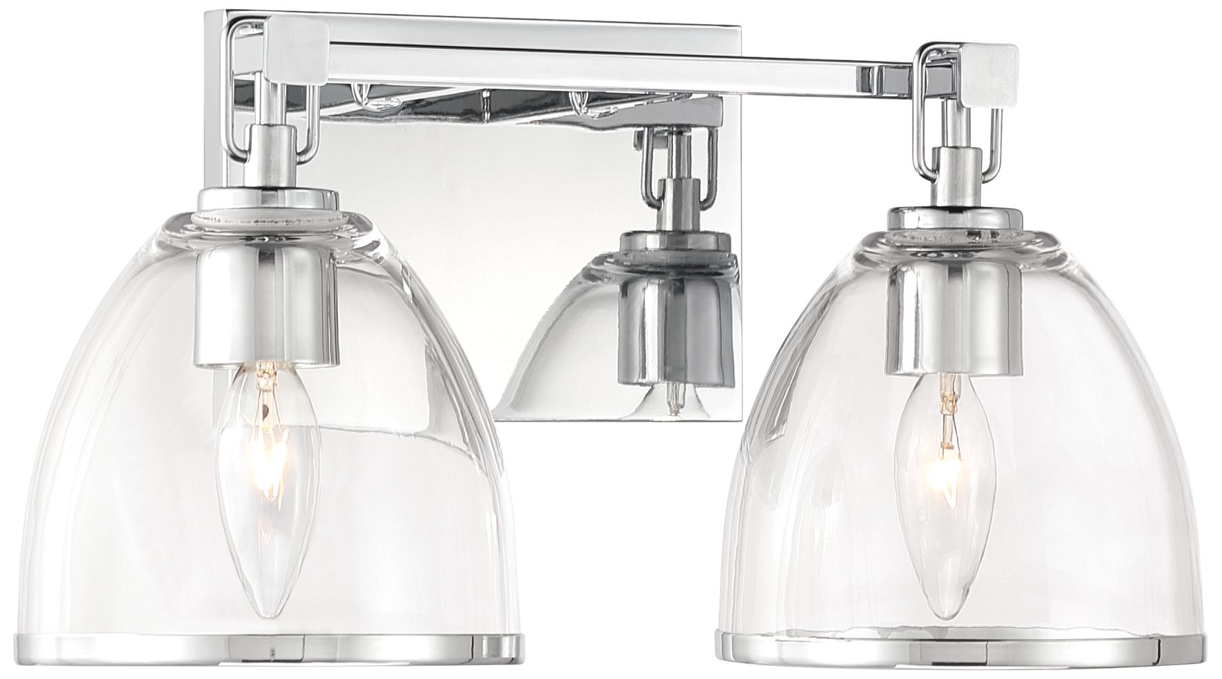 Minka-Lavery Wynnfrost 2-Light 15-in Vanity - Chrome with Clear Glass