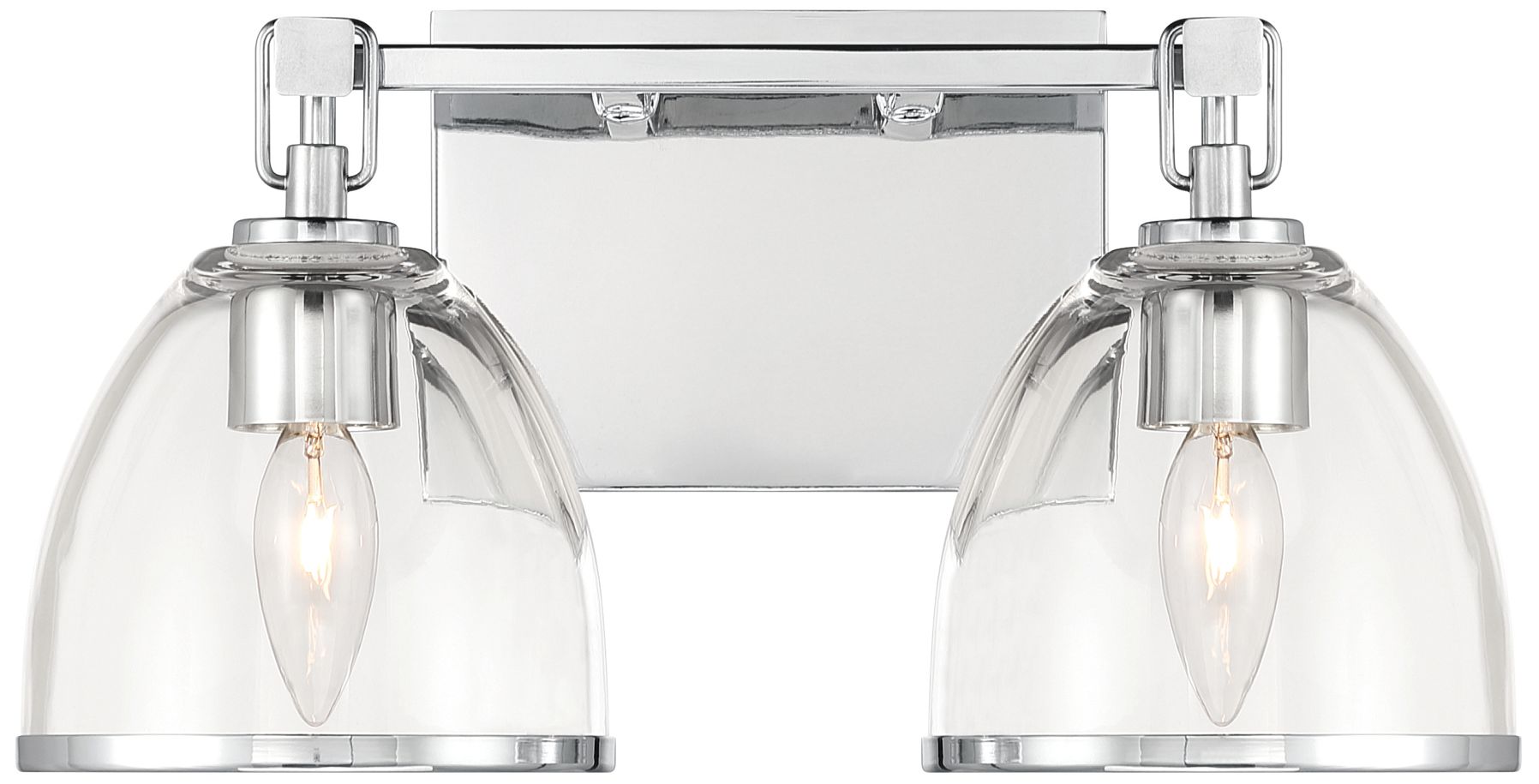 Minka-Lavery Wynnfrost 2-Light 15-in Vanity - Chrome with Clear Glass