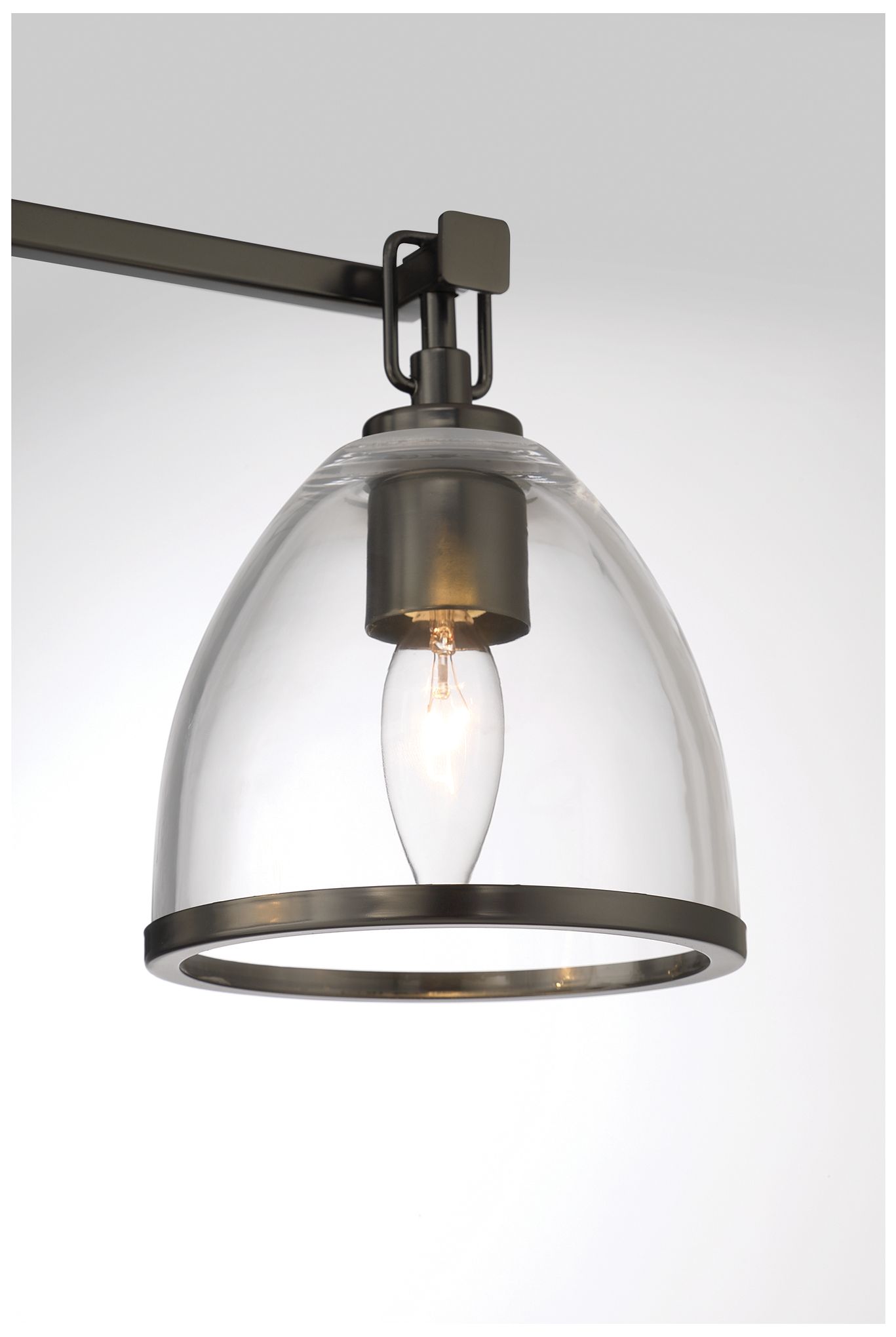 Image 7 Minka-Lavery Wynnfrost 3-Light 24-in Rustic Gun Metal Vanity with Shades more views