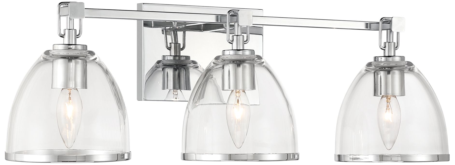 Minka-Lavery Wynnfrost 3-Light 24-in Vanity - Chrome with Clear Glass