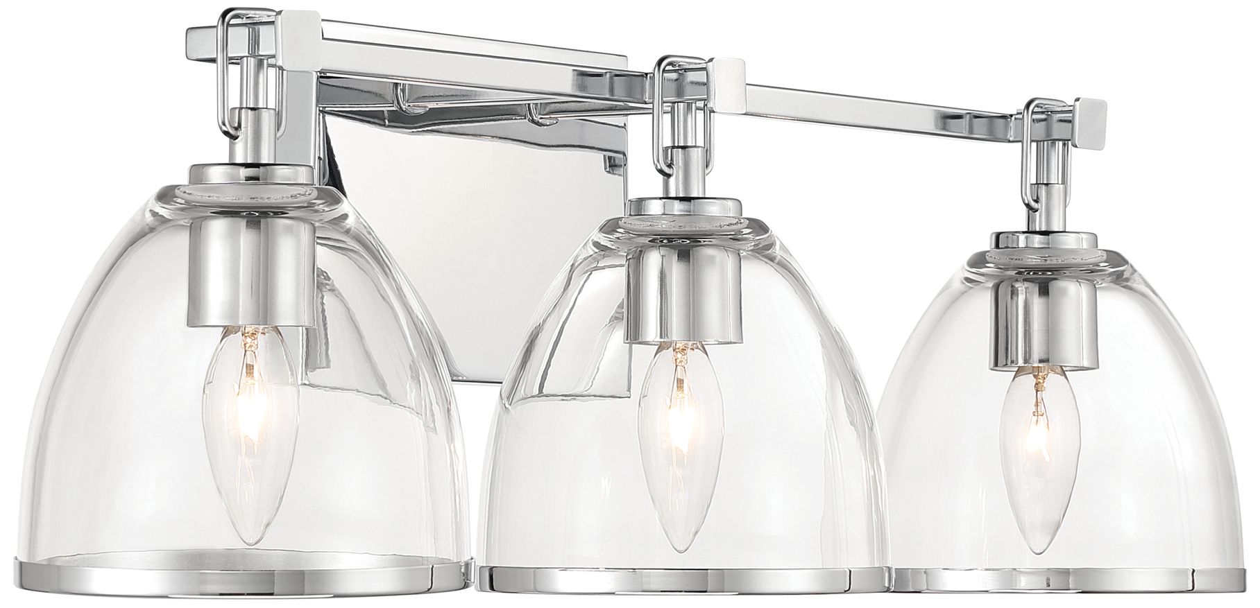 Image 5 Minka-Lavery Wynnfrost 3-Light 24-in Vanity - Chrome with Clear Glass more views