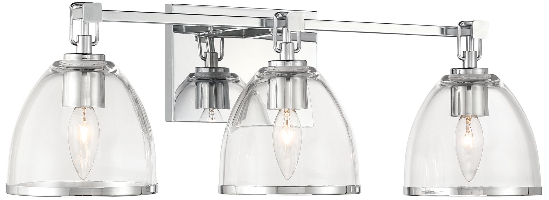 Minka-Lavery Wynnfrost 3-Light 24-in Vanity - Chrome with Clear Glass