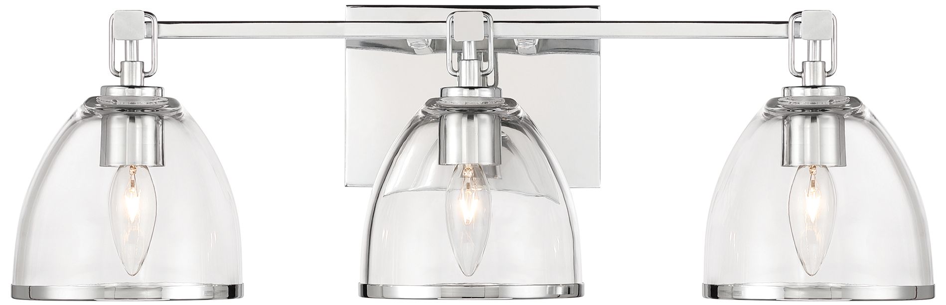 Minka-Lavery Wynnfrost 3-Light 24-in Vanity - Chrome with Clear Glass