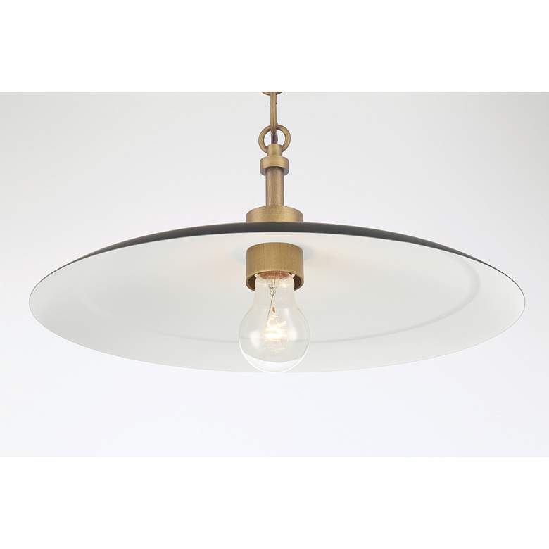 Image 3 Minka-Lavery York 1-Light 16-in Dark Matte Black and Brass Indoor Pendant more views