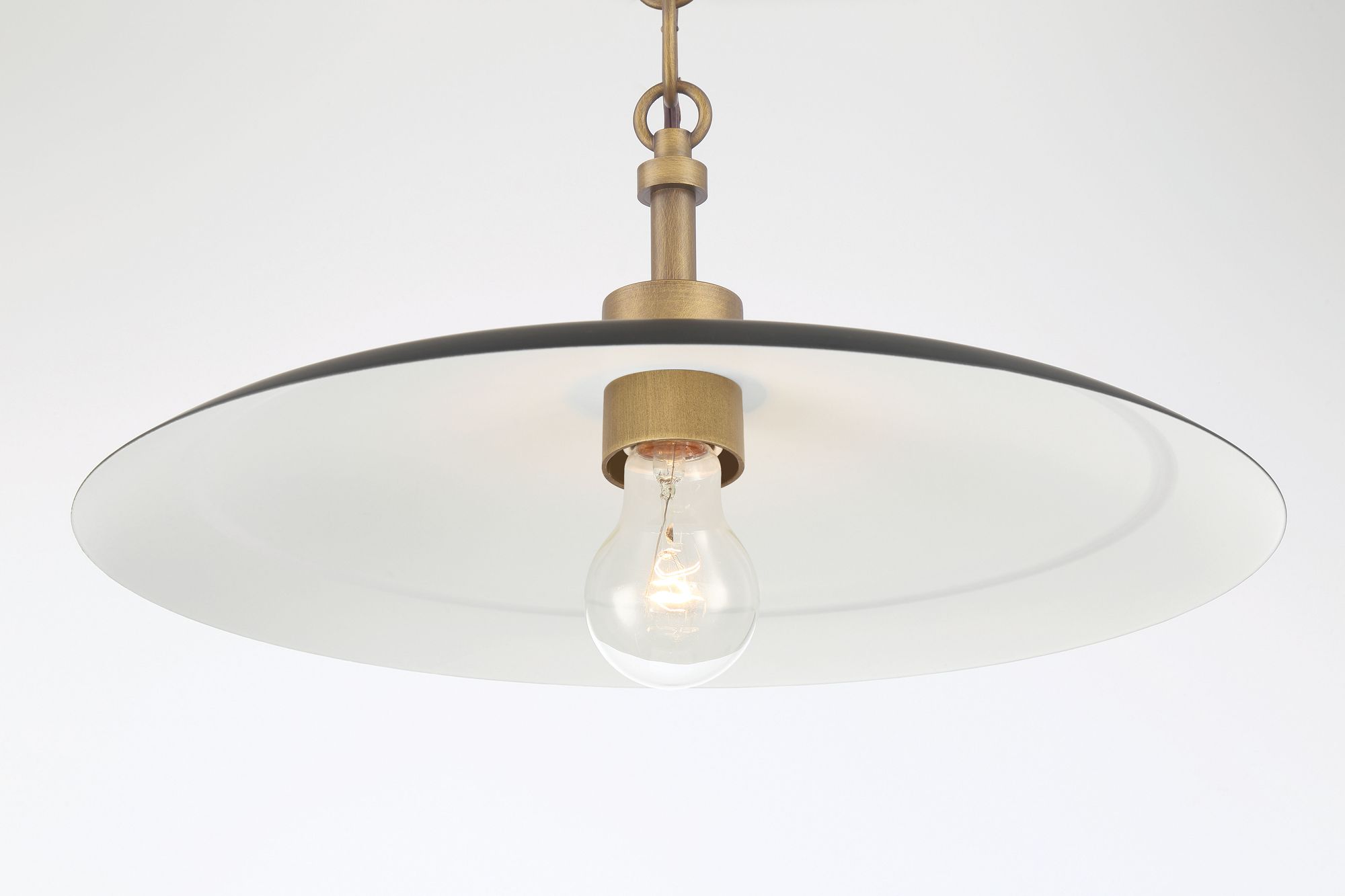 Image 7 Minka-Lavery York 1-Light 16-in Dark Matte Black and Brass Indoor Pendant more views