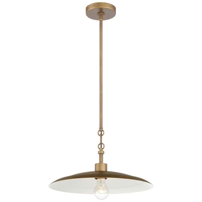 Image 1 Minka-Lavery York 1-Light 16-in Natural Brass Indoor Pendant