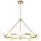 Minka Lavery Zill 1-Light LED 42-in Gold Chandelier with Alabaster Shades