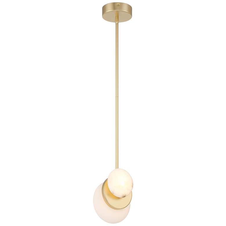 Image 1 Minka Lavery Zill 1-Light LED 6.3-in Gold Mini-Pendant