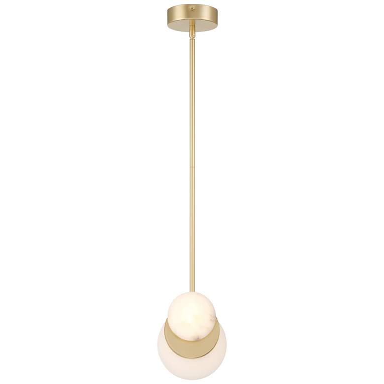 Image 2 Minka Lavery Zill 1-Light LED 6.3-in Gold Mini-Pendant more views