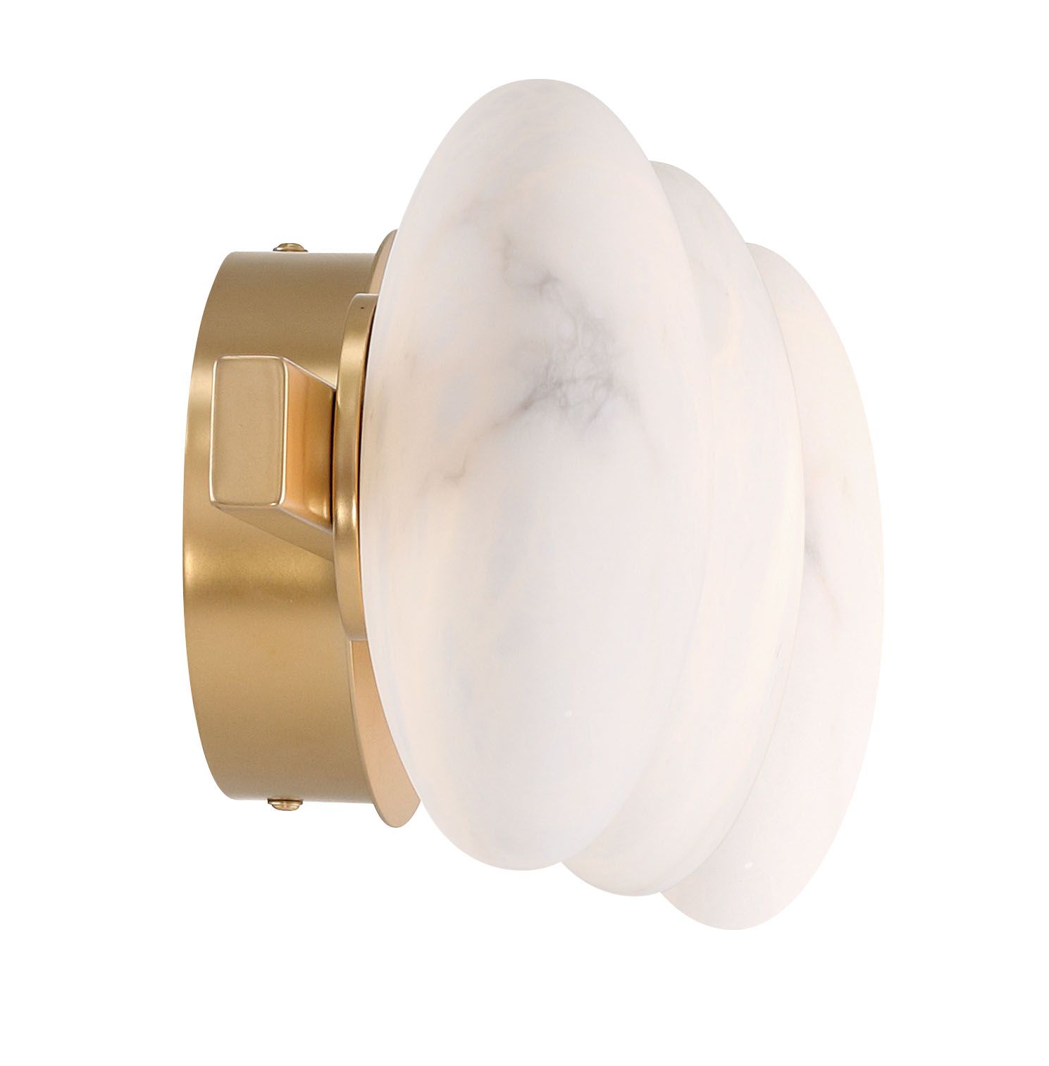 Image 3 Minka-Lavery Zill 3-Light 24-in Lily Gold Vanity Light with Alabaster Shade more views