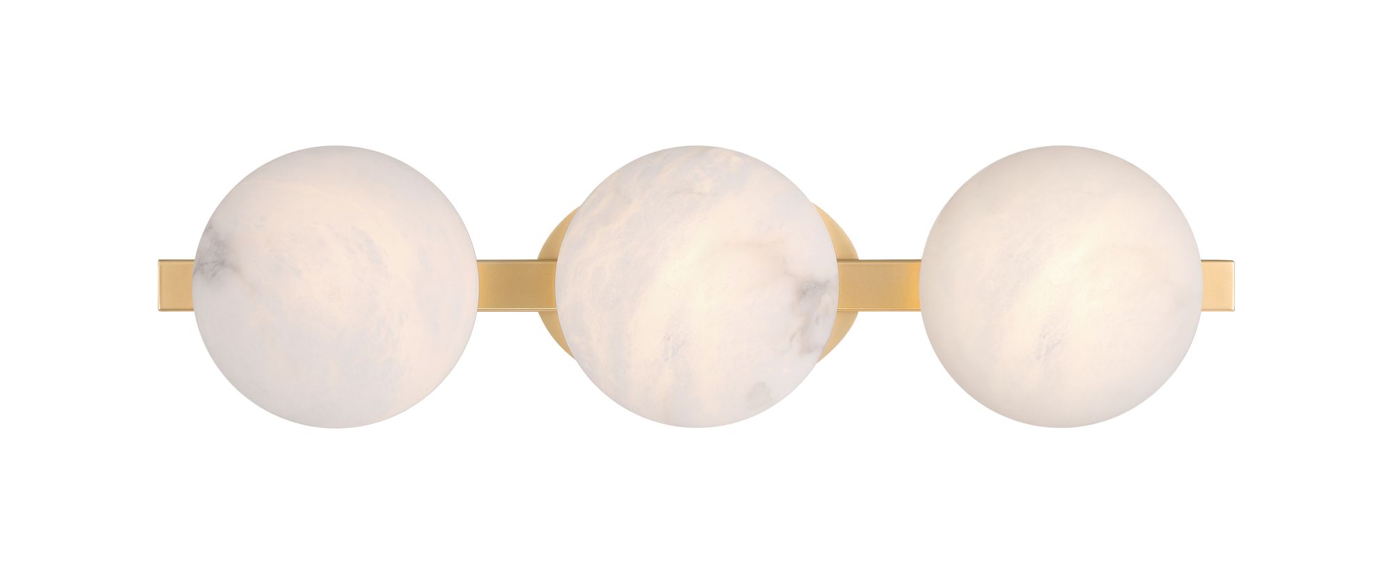 Image 4 Minka-Lavery Zill 3-Light 24-in Lily Gold Vanity Light with Alabaster Shade more views